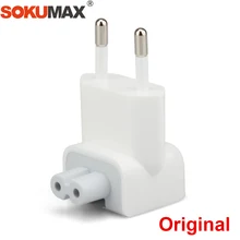 SOKUMAX Original Euro Pin Plug AC Duck Head for iPad Air Pro 10W 12W MacBook Wall Charger Power Adapter Replacement EU European