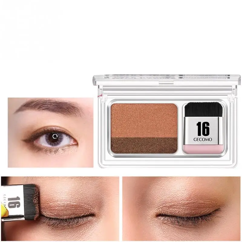 2 Цвета Палитра теней для век модные двойные градиентные цветные матовые тени для век Очаровательная косметика для глаз