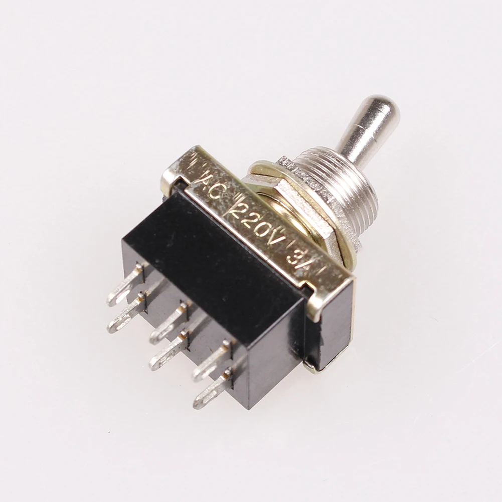 2 позиционный 6 терминалов DPDT Черный тумблер AC 220V/3A 110V/6A|Выключатели| |