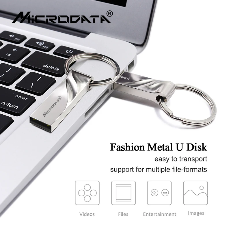 Металлический брелок для ключей металлический USB флеш накопитель 100% реальный 128