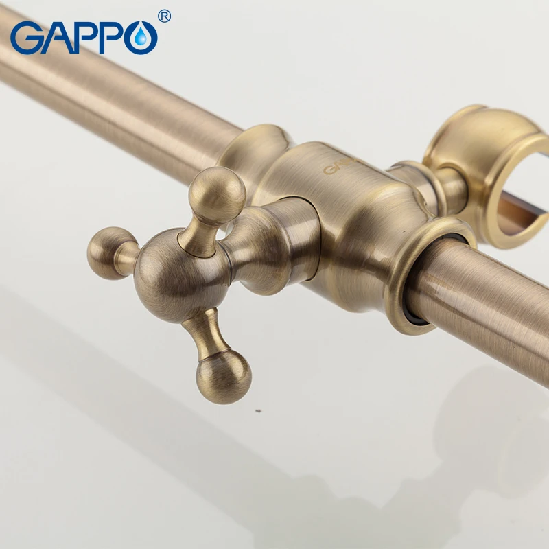 GAPPO Bathrooom смеситель для душа слайд бар смеситель для душа, ванной Ванна ручной душ Системы латунный настенный смеситель кран водопад кран