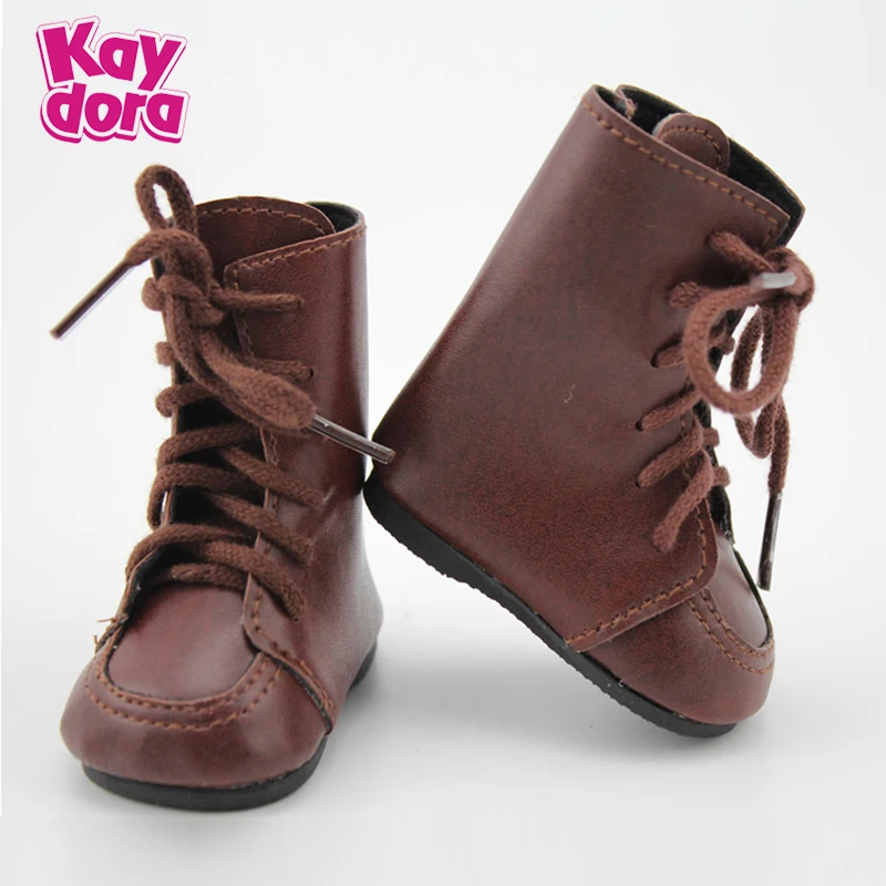Buy Leather Shoes Vintage Brown Boots For 18 inch