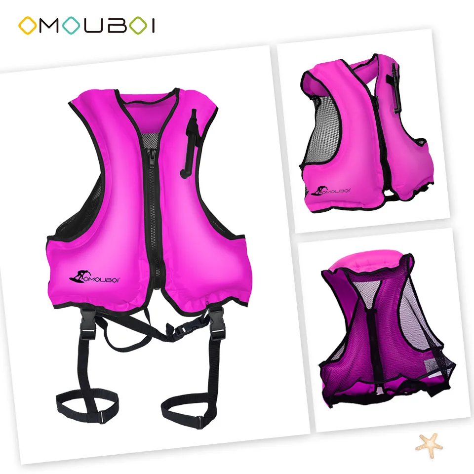 Унисекс OMOUBOI серфинг дрейфующих PFDs спасательные Rashguard куртка надувной бассейн