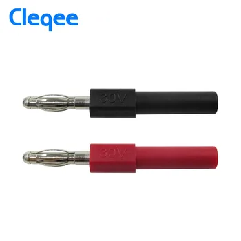 

Cleqee P7021 2pcs 4mm Male to 2mm Female Banana Plug Jack For Speaker Test Probes Converter Connectors