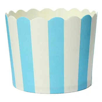 

50 X Cupcake Wrapper Paper Cake Case Baking Cups Liner Muffin Dessert Baking Cup,Blue Striped