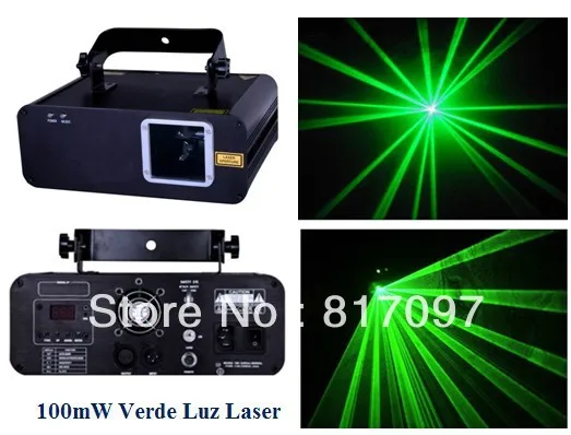 Venta 100 мВт Luz Laser Verde Rayo Show DJ Lazer Проекционные лазеры Verdes Laserlicht Eventos Fiestas Sonido Envio Gratis |