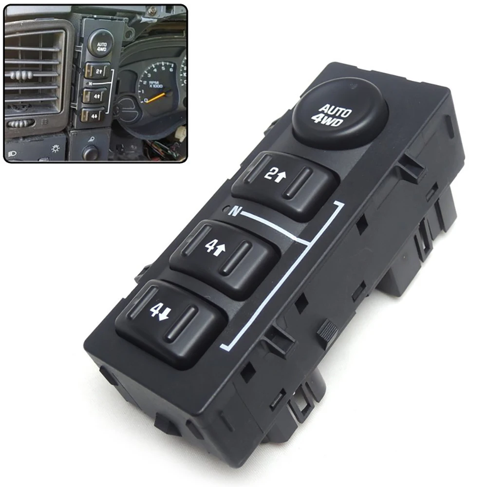 4WD Transfer Case Selector Dash Switch Chevrolet Avalanche Silverado Replaces 19168767 15709327 4x4 Wheel Drive Switch with Auto Push Button Fits Cadillac GMC Sierra 901-062 4WD Transfer Case Selector Dash Switch Chevrolet Avalanche Silverado Replaces 19168767 15709327 4x4 Wheel Drive Switch with Auto Push Button Fits Cadillac GMC Sierra 901-062