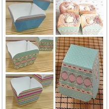 1000 шт Горячие Продажи стаканчики для кексов, булочек выпечки Британский ретро/цветная полоса/классический синий горошек Кружева квадратный контейнер для торта чашки lin5138
