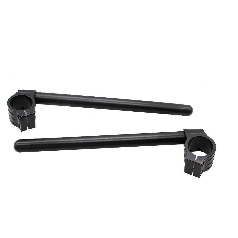 CNC Aluminum /Φ 37mm Clip ons Handlebar replacement Fit for SUZUKI GS500 GT550 Universal fork /Φ 37mm cafe Racer Tilt Angle 8/° 7//8 bars Clip ons Assembly Silver