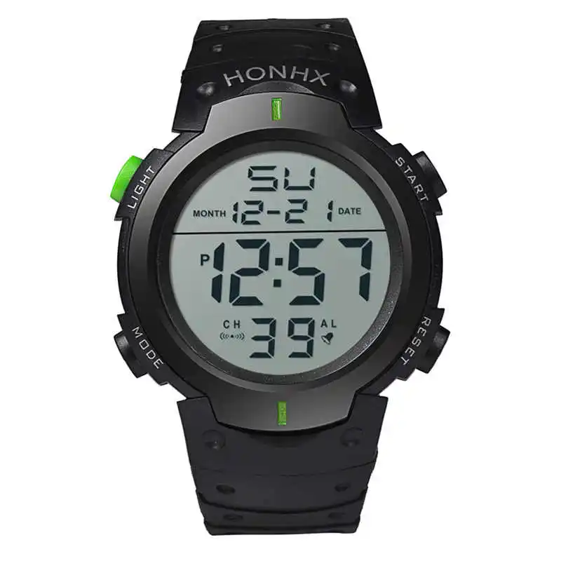 Fashion Waterproof watch men mechanical automatic Men's Boy LCD Digital Stopwatch Date Rubber Sport Wrist Watch #4d26 (2)