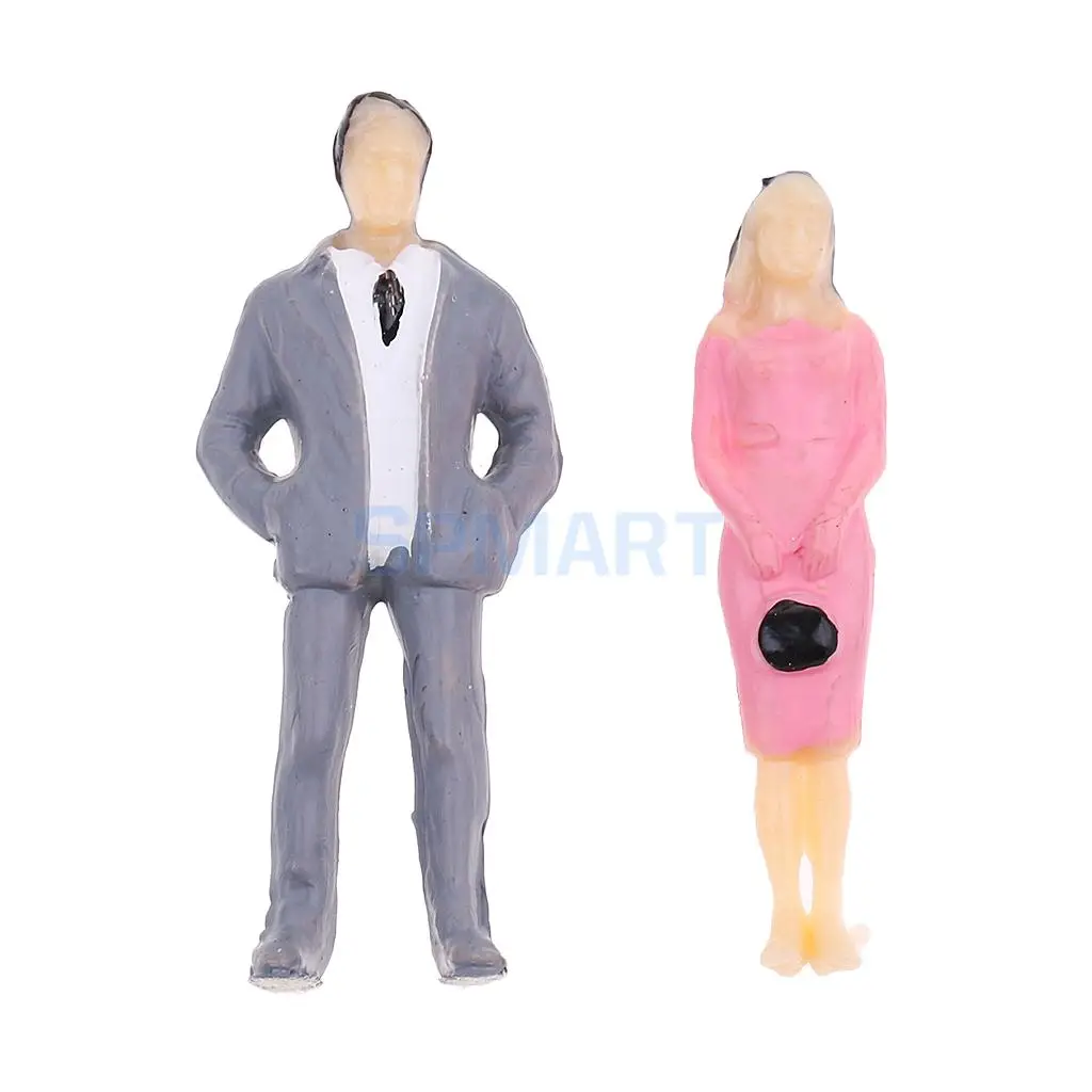 1 Pack People Figure Model Layout HO Scale Painted for Train Street Landscape Prop