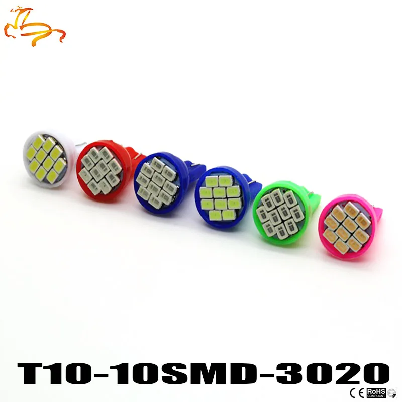 100X T10 10 smd led 1206 LED 12 V Авто Carro LEVOU W5W 194 168 Клин лампада Luz Branca Azul Verde Vermelho amarello DC V|t10 10|10