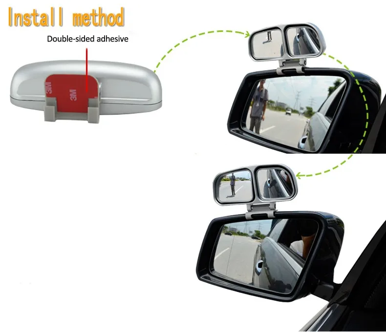 Оригинальное YASOKRO квадратное зеркало для слепого пятна, авто широкоугольное боковое зеркало заднего вида, автомобильное двойное выпуклое зеркало, универсальное для парковки