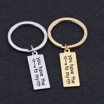 

engraved you have the key to my heart key chains husband wife boy/girlfriend keyring couples lover's key tag keys holder driver