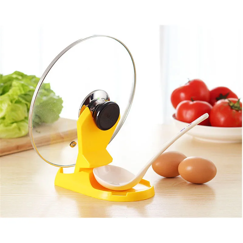 1Pcs Foldable Spoon Pot Lid Holder Storage Decor Tool Shelf Stand