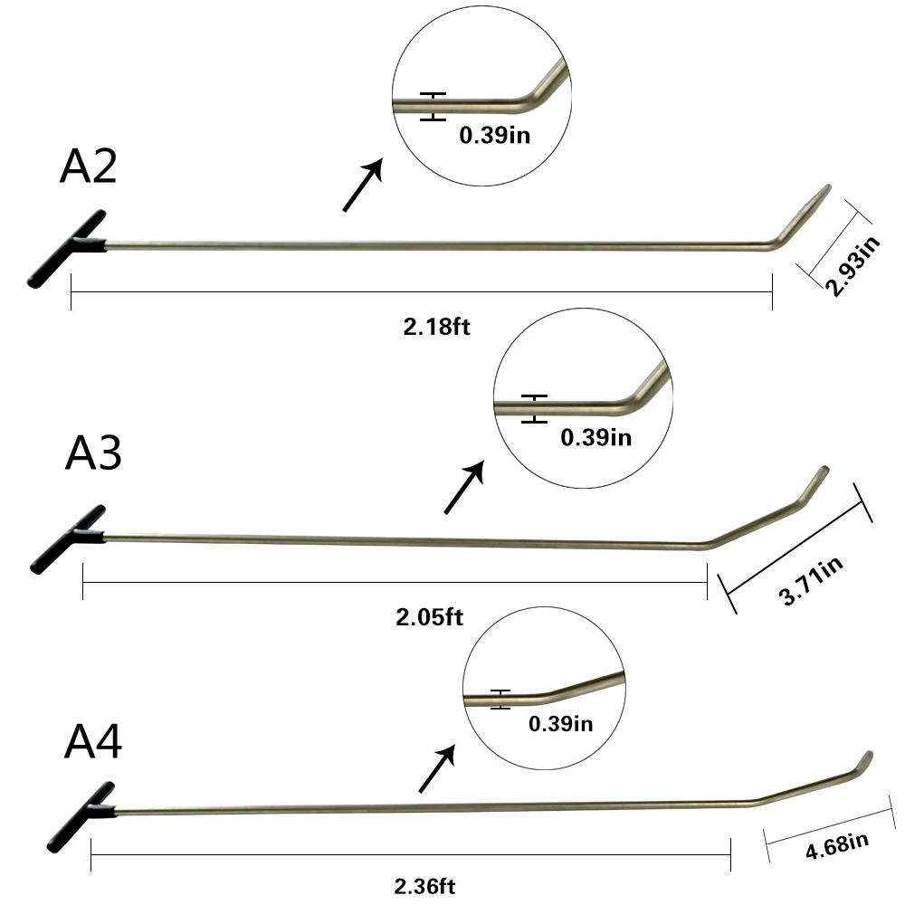 19 шт./компл. PDR стержни крючки Инструменты для ремонта вмятин на автомобиле комплект PDR paintlessprofessional инструмент для удаления вмятин