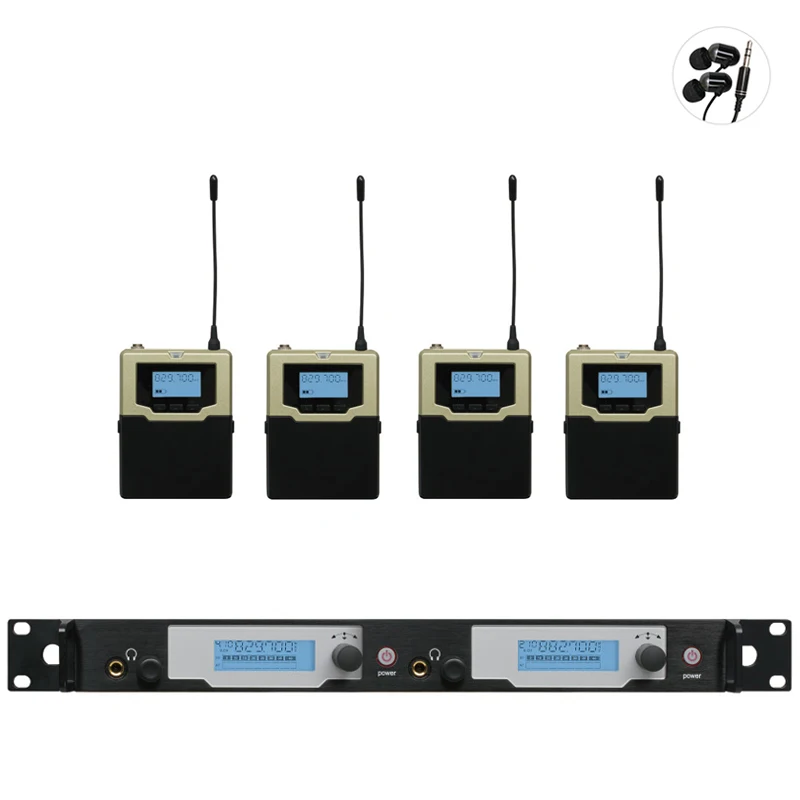 New! 4 Bodypack Receivers in ear monitor system