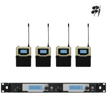 Novo! Bodypack 4 Receptores in ear monitor do sistema Atualizado SR2050 IEM monitoramento sem fio no ouvido para Performance de Palco Profissional