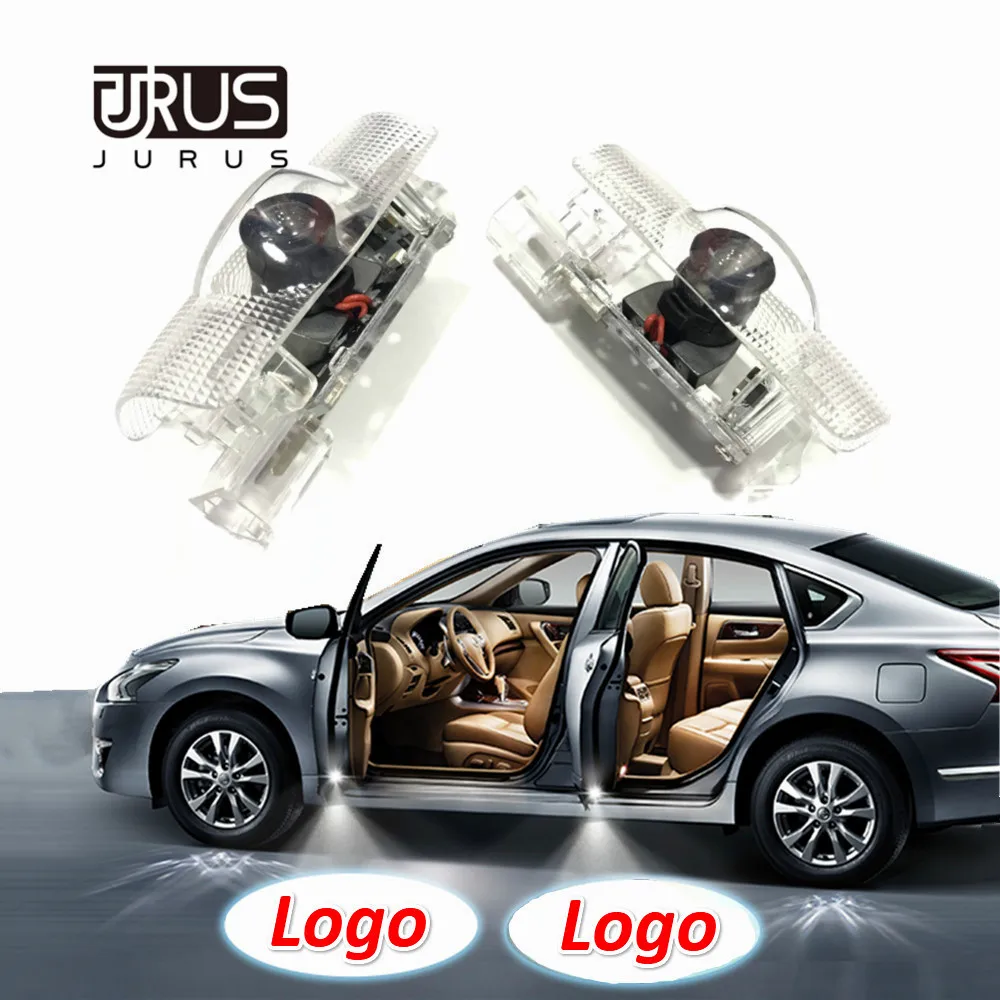 

JURUS 2Pcs Wireless Lamp Projector Logo Led For Toyota Projector Door Led Corolla Crown Prado Prius Welcome Light Backlight Auto