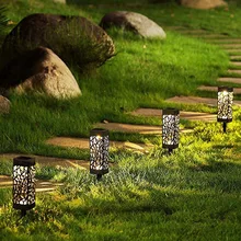 8 шт. Солнечный светодиодный садовый грунтовый светильник лампы для наружного газона садовая Дорога Путь квадратный внутренний двор