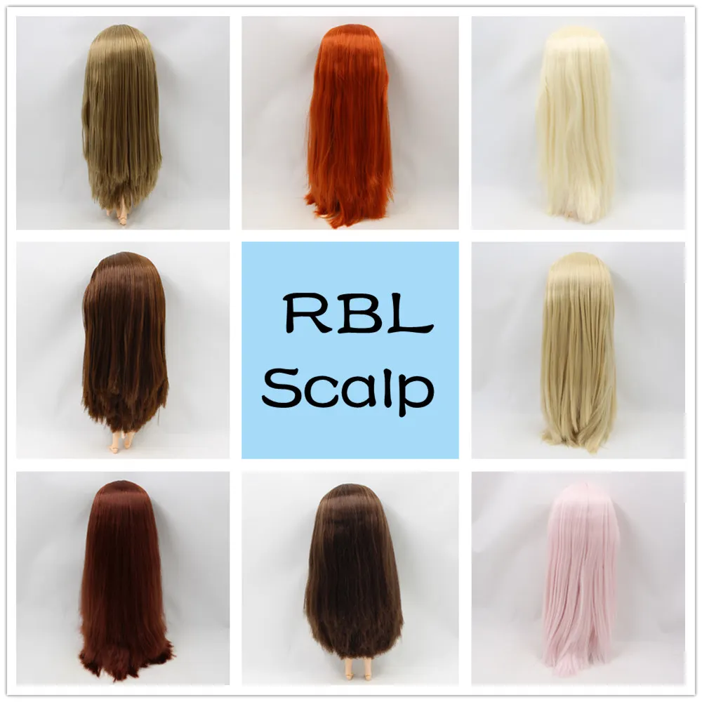 RBL Scalp 1/6 Blyth кукольные парики, включая жесткий эндоконский купол с взрыва/без челки бахрома мягкие прямые волосы серии 1