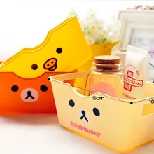 Новое поступление! Настольная коробка/Чистая коробка, Rilakkuma пластиковые коробки для хранения, 20 шт/партия