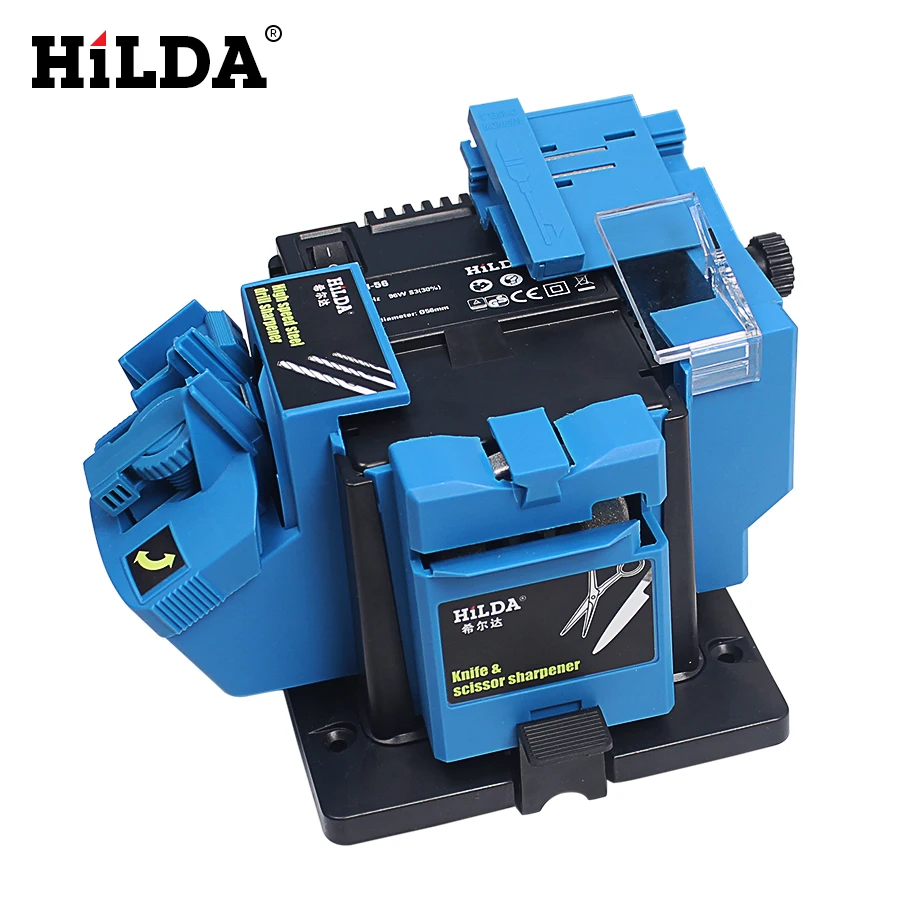 HILDA Multifunction Electric Knife Sharpener Drill Sharpening Machine Knife & Scissor Sharpener Household Grinding Power Tools HILDA Multifunction Electric Knife Sharpener Drill Sharpening Machine Knife & Scissor Sharpener Household Grinding Power Tools