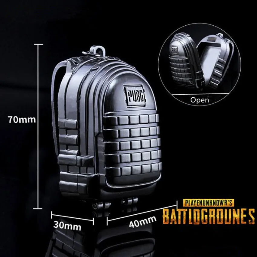  Game PUBG Playerunknown's Battlegrounds Cosplay Costumes Props Alloy Level 3 Backpack Model Key Cha
