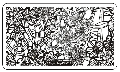 Finger Angel 1 шт. пластины для штамповки ногтей 6*12 см штамп изображения пластины прекрасная Корона бабочки узоры ногти маникюрный шаблон инструмент - Цвет: VL020