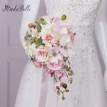 Modabelle Новые Розовые Свадебные цветы Свадебные букеты капли Искусственные невесты Свадебный букет брошь букет De Mariage