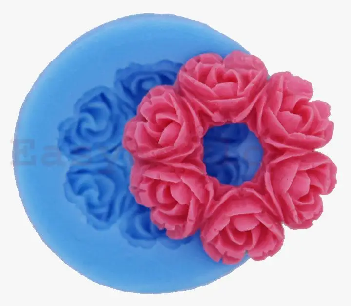 Rose Circle Polymer Clay Food Grade Silicone Molds Mould For Party 30mm