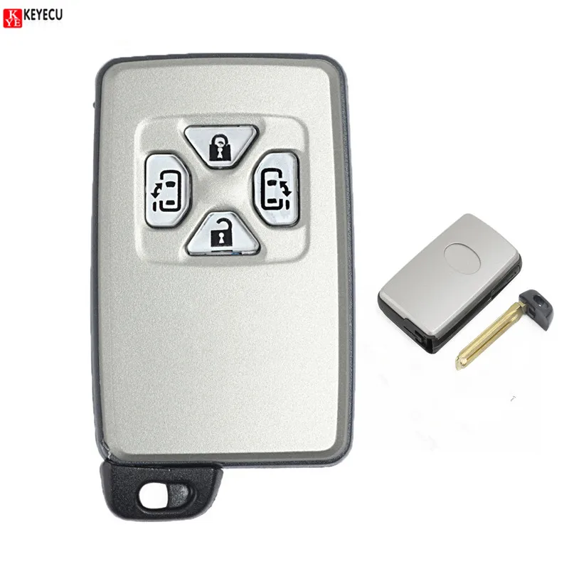 Keyecu-Smart-Remote-Car-Key-Shell-Case-4-Button-Fob-for-Toyota-with-Uncut-Blade-Shell_