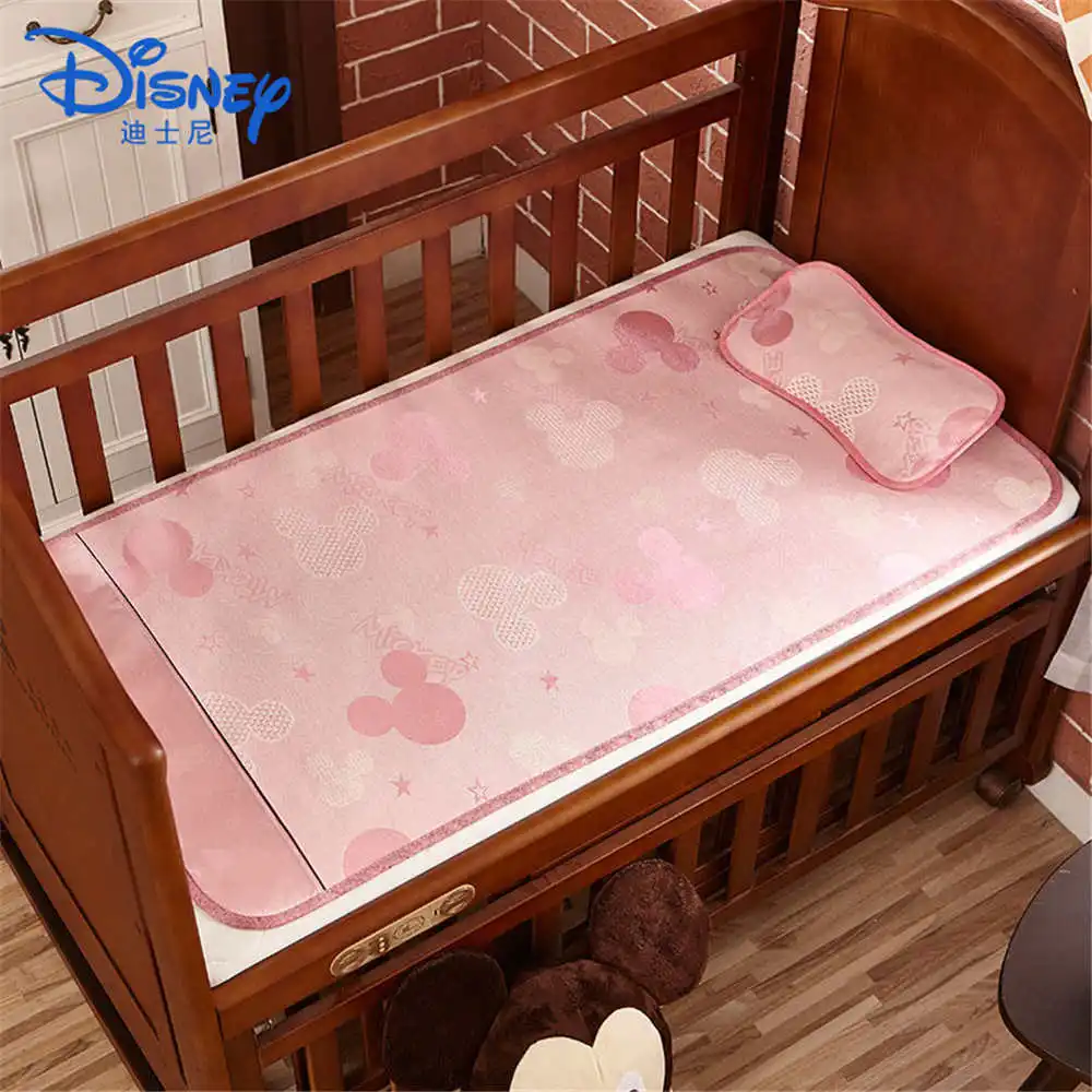 

Disney MickeyCartoon Mattress Protector Cover Washable Bed Topper Sheet Ice Silk Soft Summer Sleeping Bed Mat