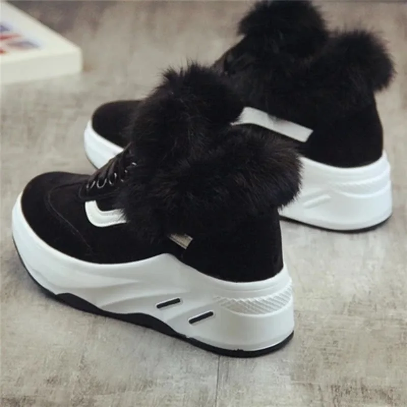 

2018 spring and autumn fashion new plus velvet warm platform women's shoes lightweight breathable personality trend casual shoes