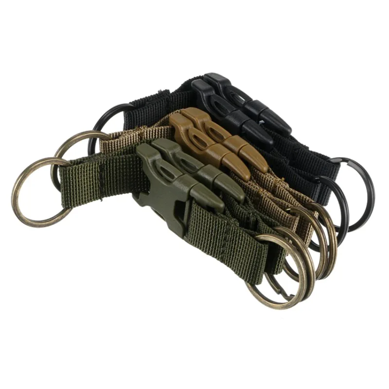 

Nylon Three-Ring Multi-Function Combination Key Ring Bag Buckle Backpack With Buckle Double Hook Bag Carabiner Outdoor Activity