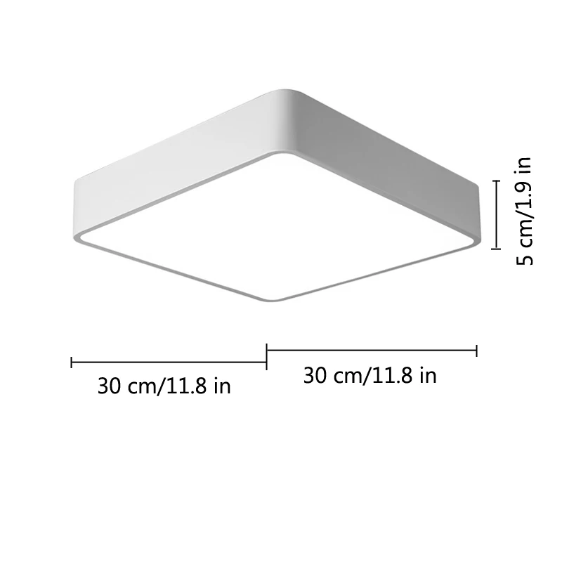 Ультратонкий Светодиодный светильник для спальни, 110 В, прямоугольный, квадратный, потолочный светильник для прихожей, кухни, прихожей, балкона, спальни, комнаты, светильник ing - Цвет корпуса: Square       White