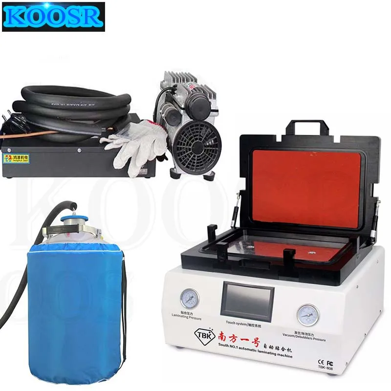 

Liquid Nitrogen Freezing Machine LCD Touch Screen Separating Machine Frozen Separator+TBK-808 OCA Vacuum Laminating Machine