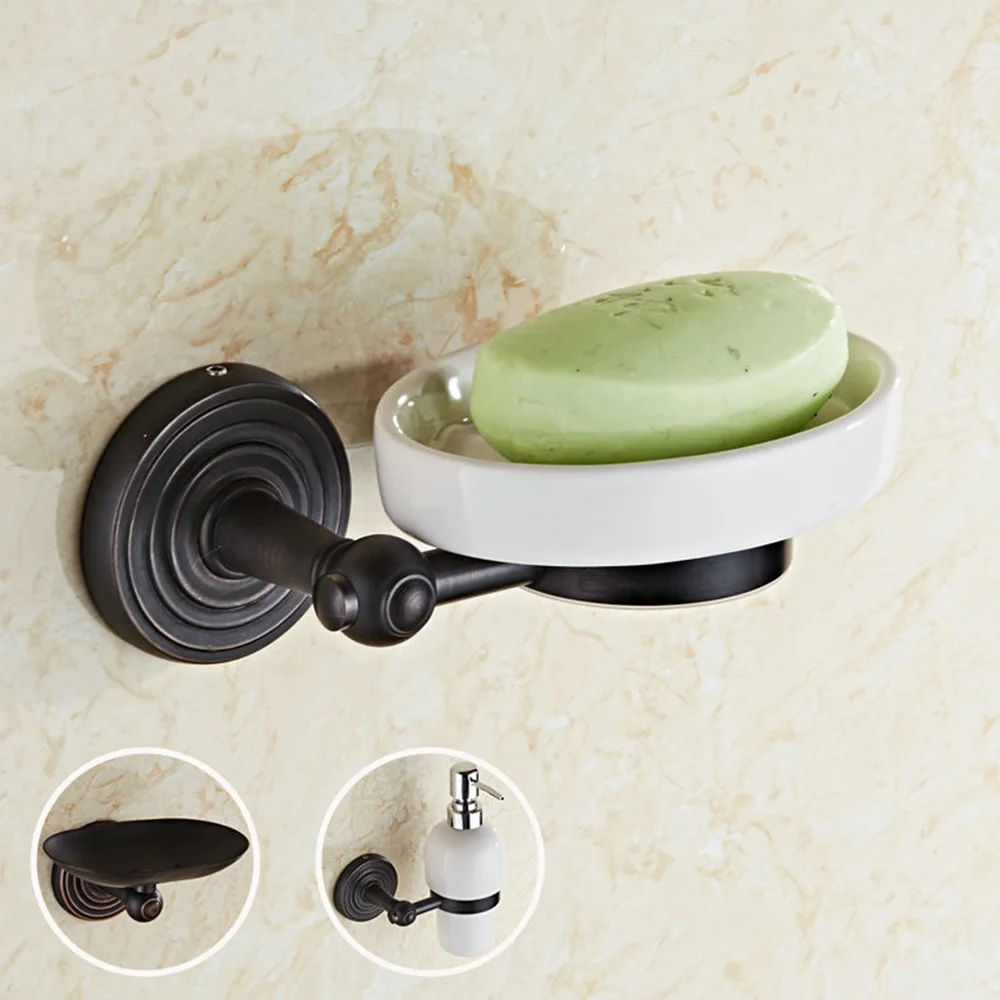 

Bathroom Black Soap Dish Brass Soap Holder Antique Soap Box Ceramic Soap Tray Bathroom Accessories