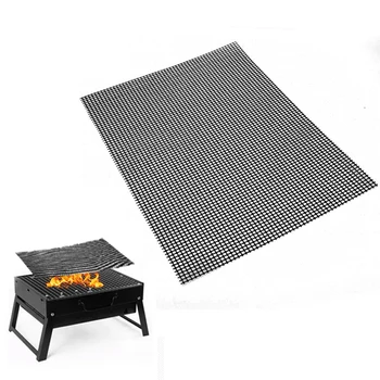 

2019 New High Security Grid Non-Stick Barbecue Grilling Mats Shape BBQ Mat With Heat Resistance 30x40cm For Outdoor Activities