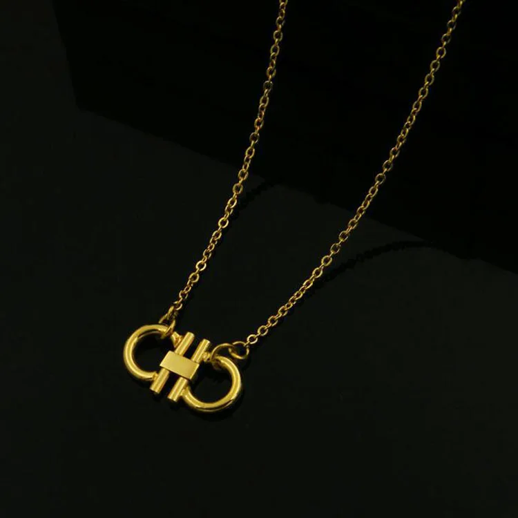Высокое качество, титановая сталь, позолоченные ювелирные изделия, изысканная D форма, дизайн, модные серьги+ ожерелье, наборы, ювелирные изделия для женщин - Окраска металла: Gold plated