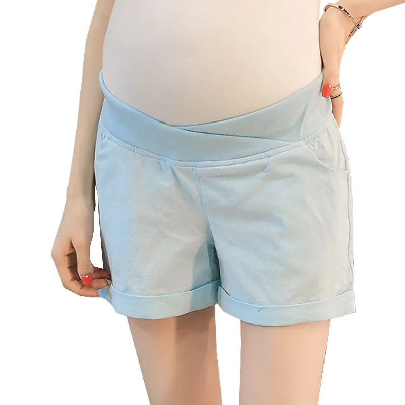 Summer Shorts Maternity Clothes For Pregnant Women Clothing Prop Belly Elastic Waist Pregnancy