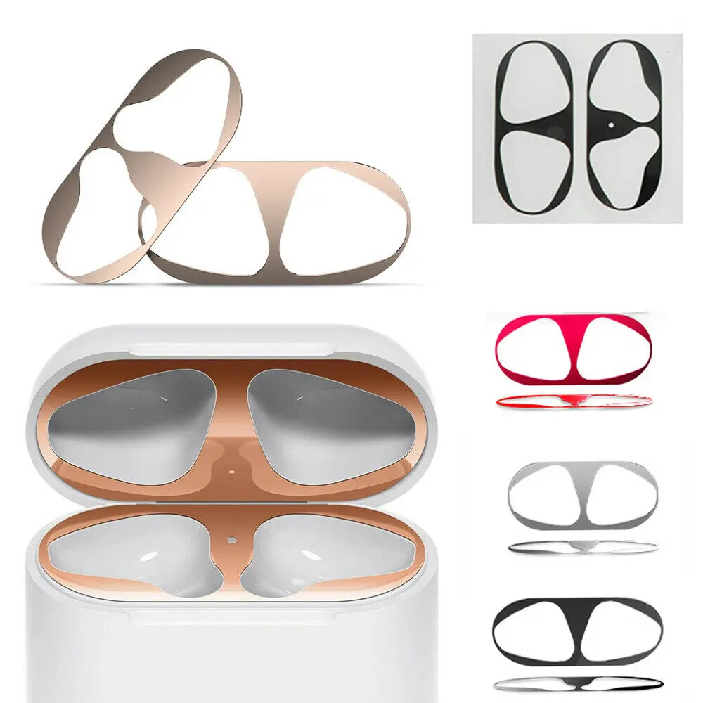 Популярный металлический пылезащитный стикер для Apple AirPods Чехол чехол Защитная