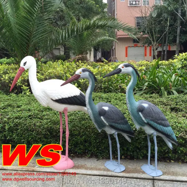 Beautiful Decorative For Your Fantastic Garden Yard Plastic Stand Bird Animal Outdoor Landscape Lawn ornament Artifical Crane  