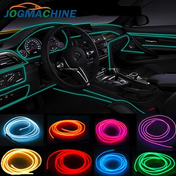 

1M/2M/3M/5M Car Interior Lighting Auto LED Strip Garland EL Wire Rope Tube Line flexible Neon Light With 12V USB Cigarette Drive
