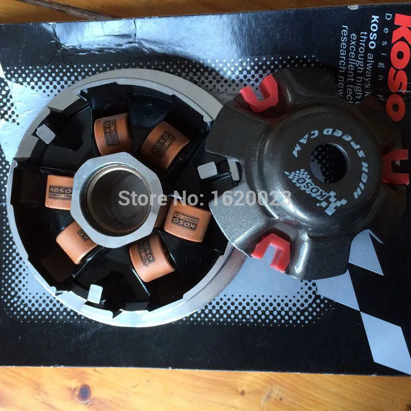 

Free shipping KOSO High Performance Variator Set with Copper Rollers For Most Chinese 150cc GY6 Scooter QJ Keeway Spare Part