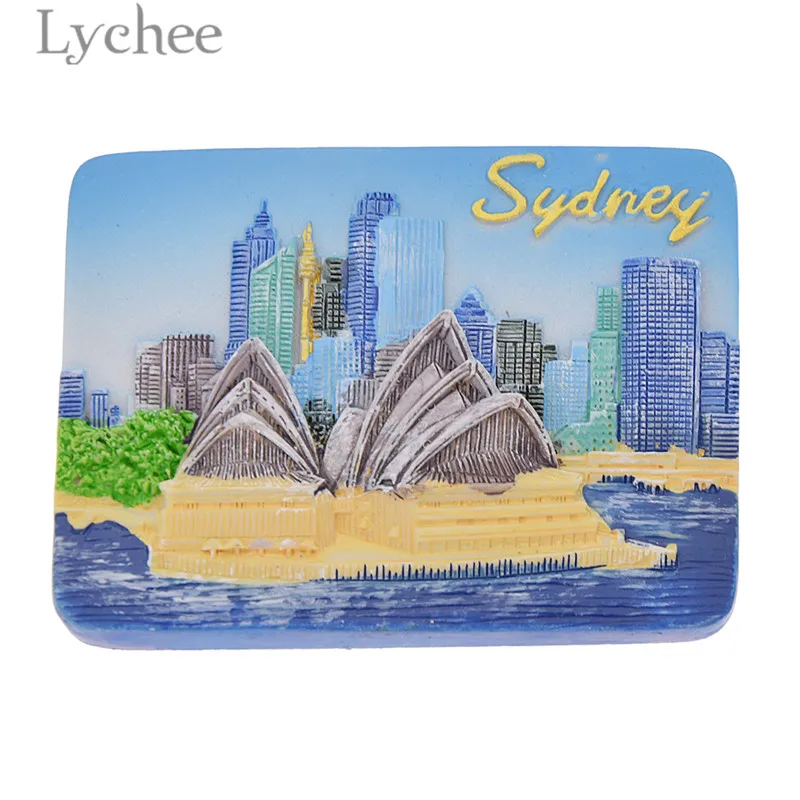 

Lychee Creative Sydney Fridge Magnet France Landscape Refrigerator Magnetic Stickers Tourist Souvenirs Home Decoration