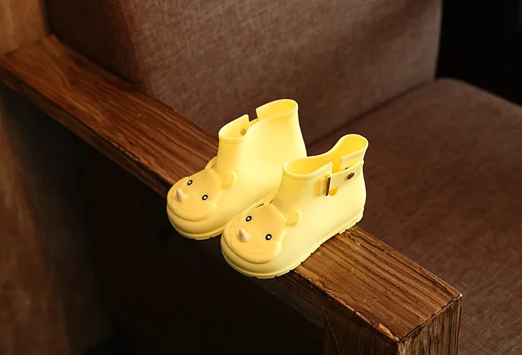 WENDYWU/осенне-зимняя обувь из искусственной кожи для маленьких мальчиков; Черные ботильоны для девочек; брендовые ботинки; модные желтые ботинки для детей