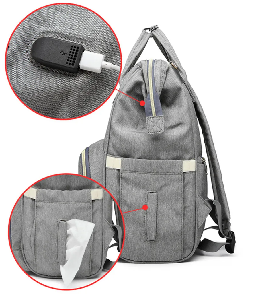 Usb-сумка для подгузников, рюкзак для ухода за ребенком для мамы, мамы, материнства, водонепроницаемая сумка для беременных