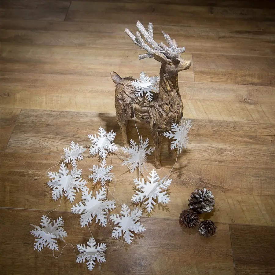Frozen Birthday Party Supplies 3M White Shiny 3D Snowflake Paper Garland Christmas Wedding Scene New Year Banner Home Decoration