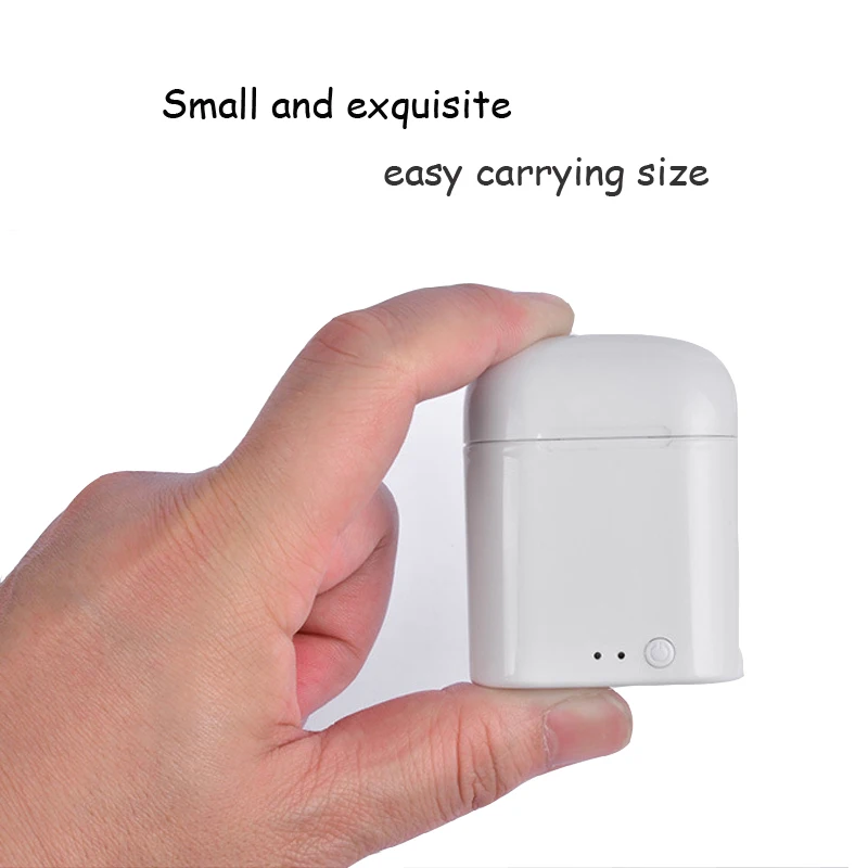I7s wireless bluetooth earphone blueteeth enabled device mobile phone stereo earplug earbud ear cup with charging box Mic XY1F